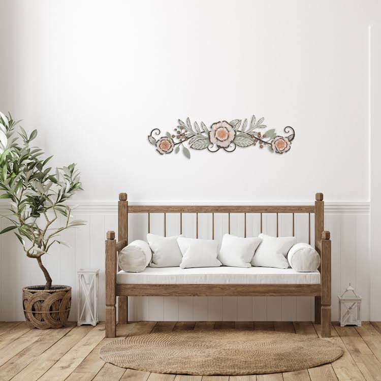Tropical Floral Over The Door Wall Decor T1564