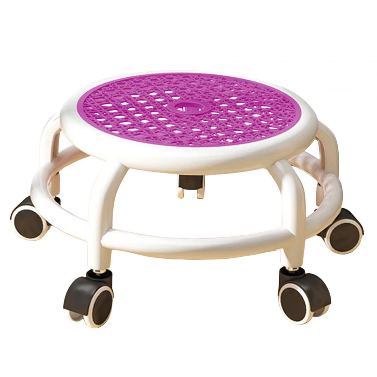 Violet Stool with Universal Wheels J45176