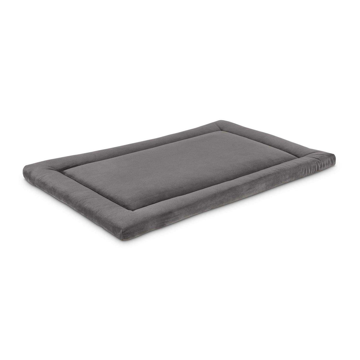 Dark Grey Velvet Dog Crate Mat and Pet Bed N30037