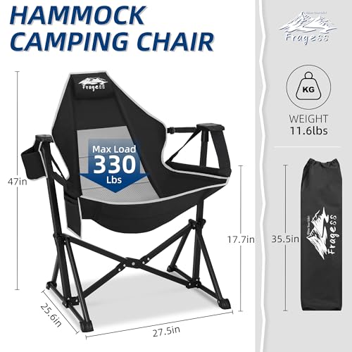 Hammock Camping Chair with Headrest and Cup Holder Y8633