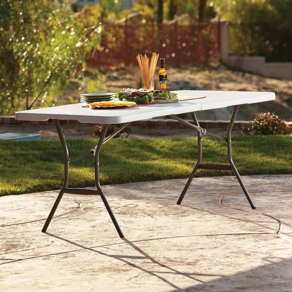 6ft White Plastic Folding Table N495