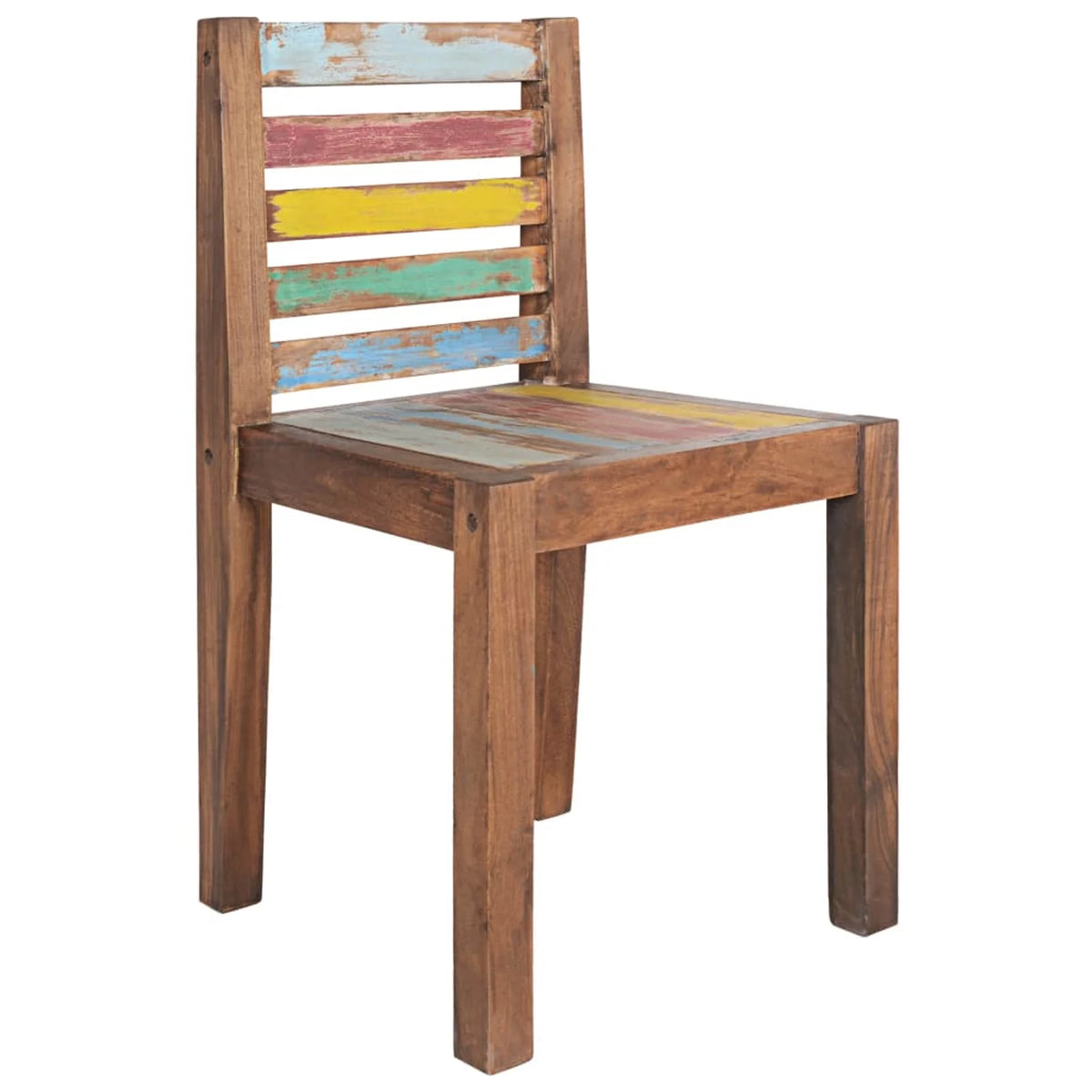 4 Piece Reclaimed Wood Dining Chair Set J551