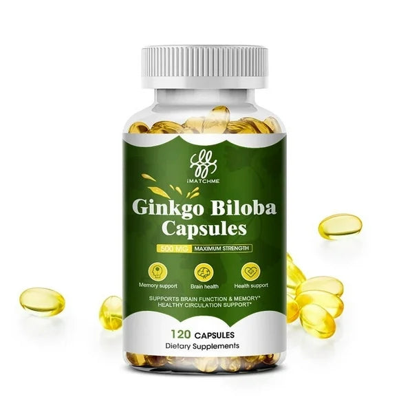 Ginkgo Biloba Capsules 500mg 120 Vegetarian Capsules Q71254