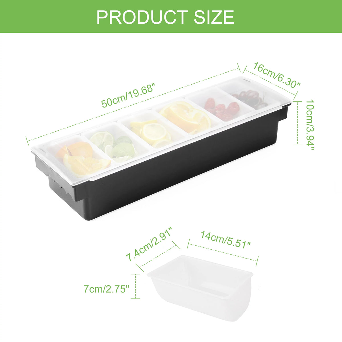 3/4/5/6 Tray Condiment Server with Lid I3777