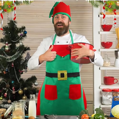 Red & Green Apron T739