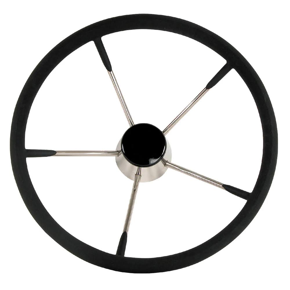 Black Foam 15x22 Diameter Steering Wheel E204