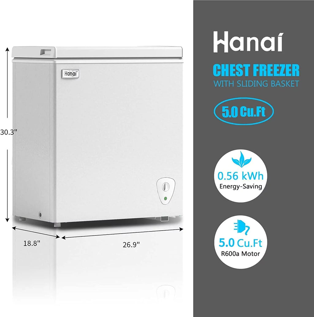 5.0 Cu Ft White Chest Freezer D689922