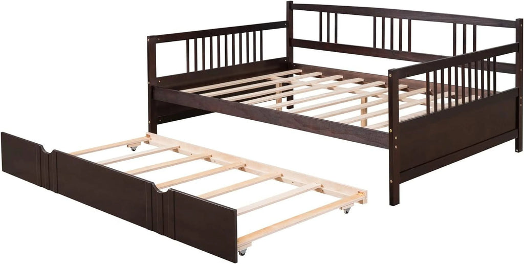 Full Size Wood Daybed with Twin Trundle T81061