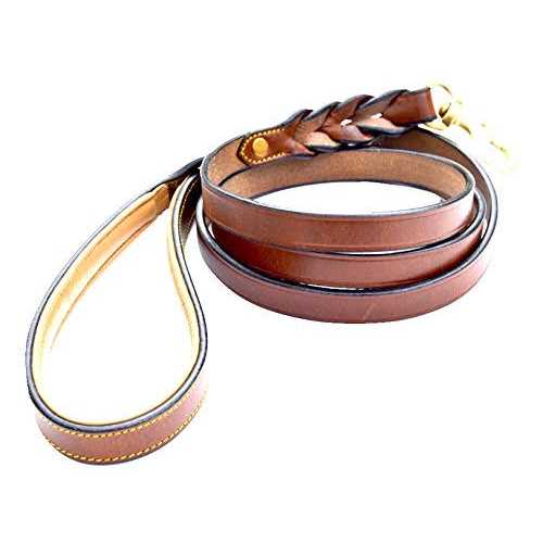 Leather Braided Dog Leash I5840