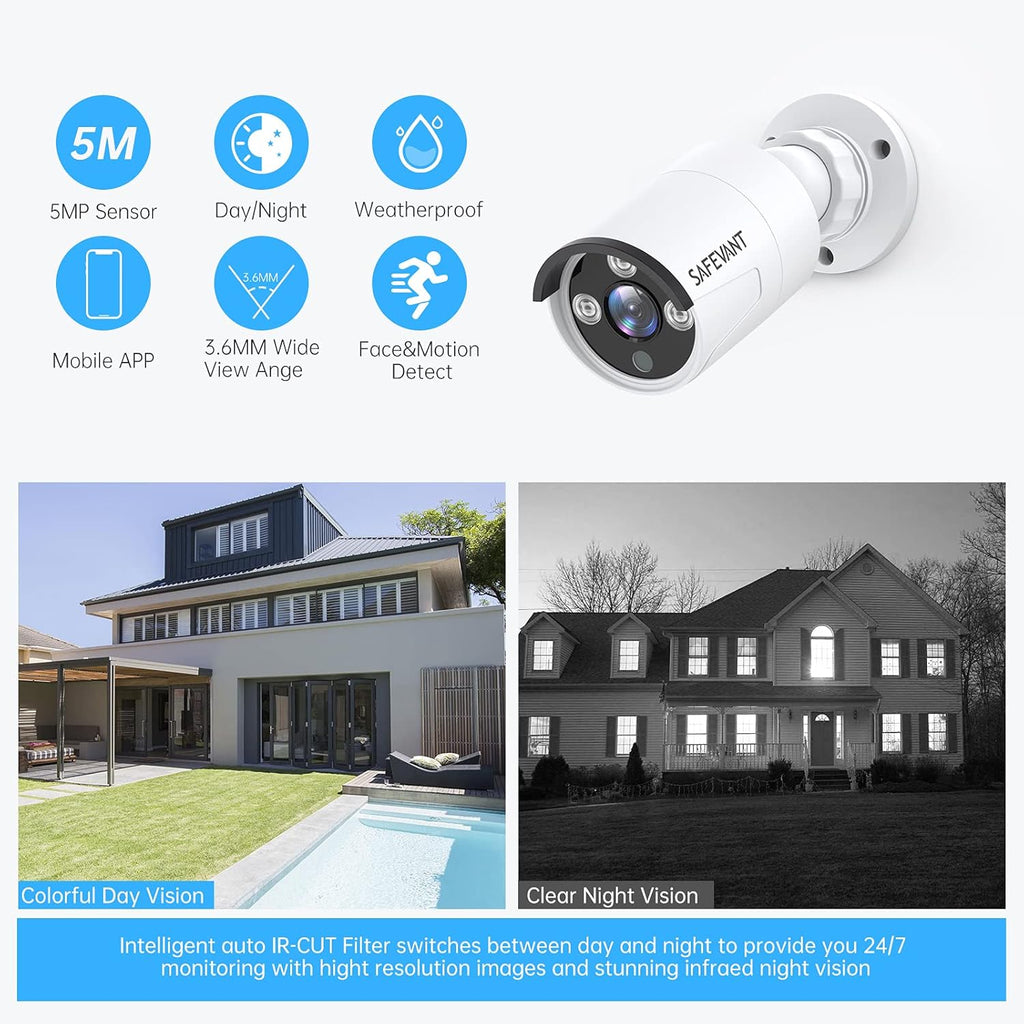 8 Channel 5MP CCTV Security Camera System with 8 Cameras N52000