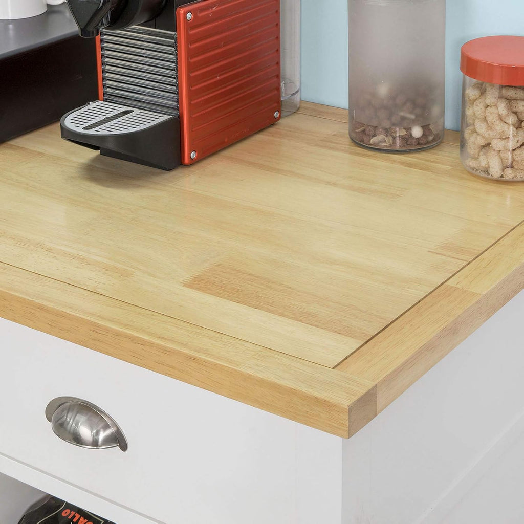 Kitchen Cart with Rubber Wood Top D221427