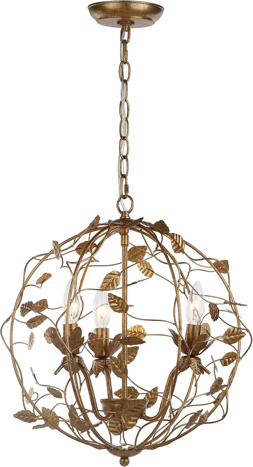 Gold Leaf Chandelier F389758