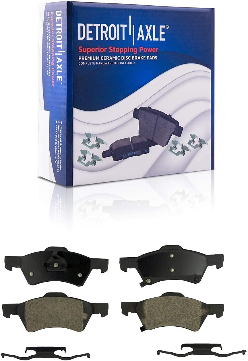 Front and Rear Disc Rotors + Ceramic Brake Pads 8pc Set H25719