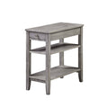 3 Tier End Table with Drawer Light Gray L304