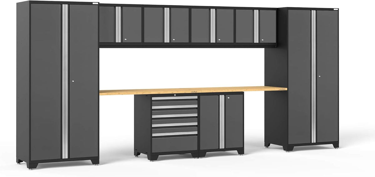 Gray 10 Piece Garage Cabinets F462