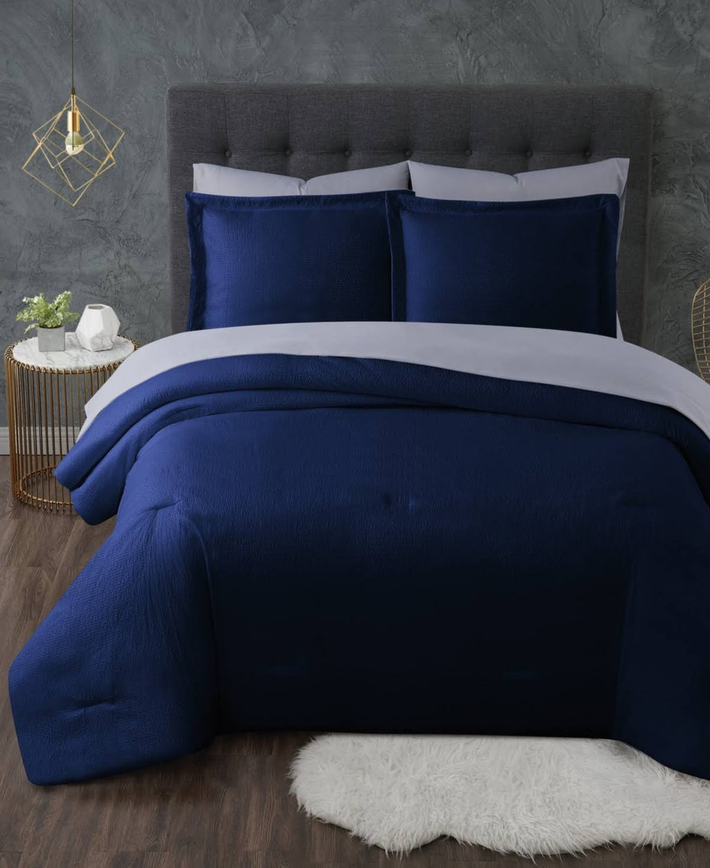 King Gray 7 Piece Bed in A Bag Z1871