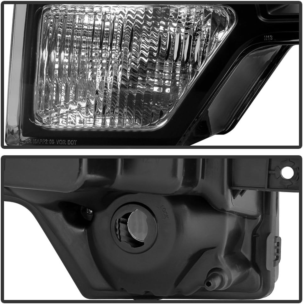 Black Replacement Headlights Driver + Passenger Side E2158