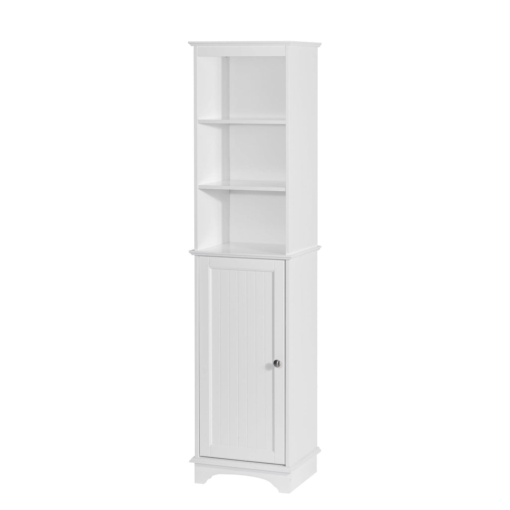 White Three Tier Freestanding Storage Cabinet M184