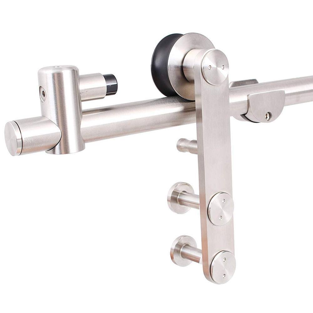 Matte Black Sliding Door Hardware 2-Set E887768
