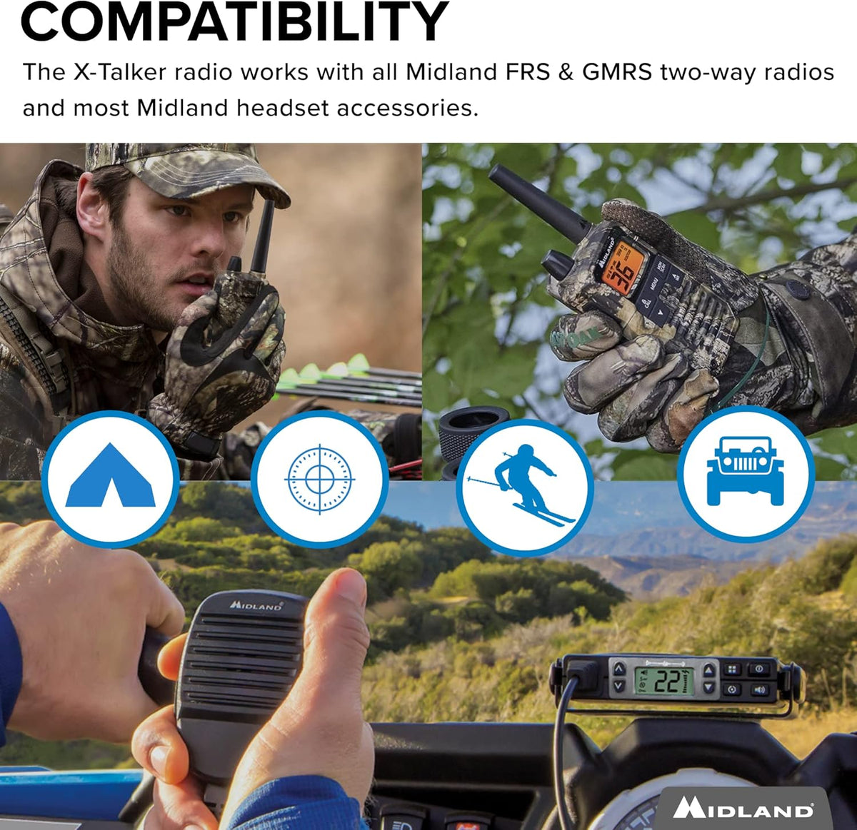 Camo Two Way Radio with NOAA Weather Scan U4673
