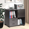 2 Drawer Rolling File Cabinet with Shelves Z3420