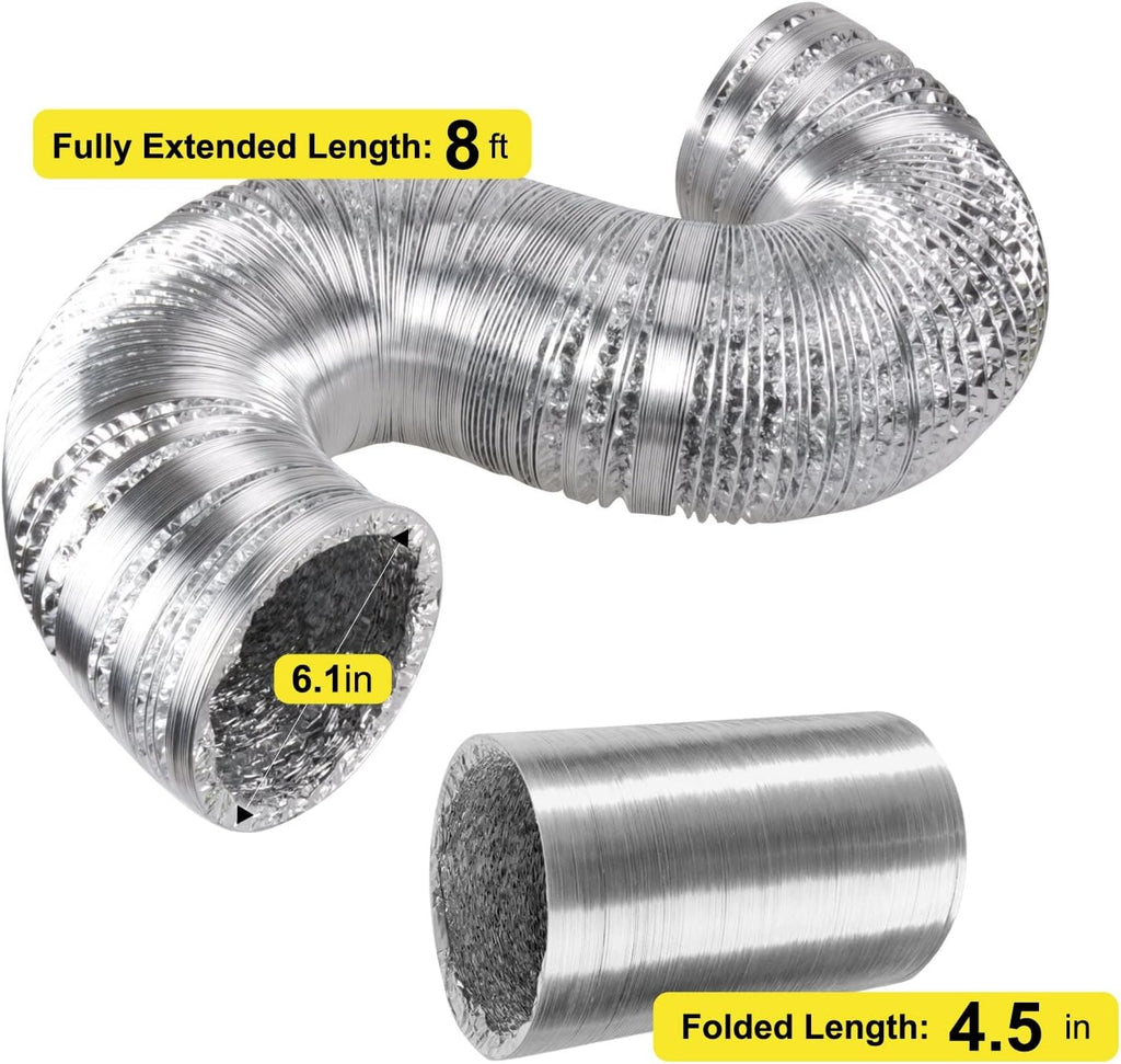 6 Inch 294 CFM Inline Fan with Carbon Filter and Ducting N435