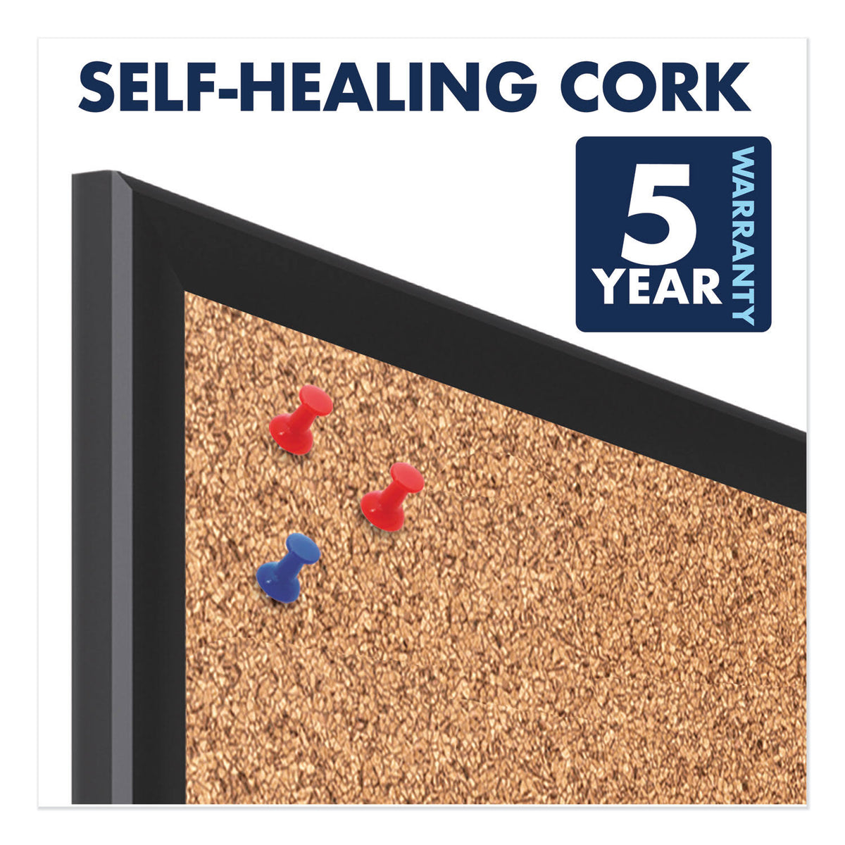 Cork Bulletin Board 72x48 Aluminum Frame D749