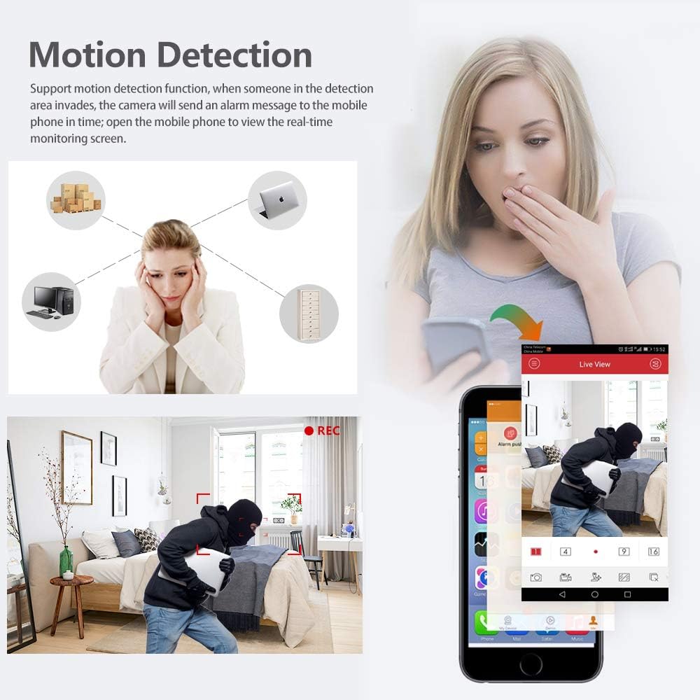 8MP 4K Bullet PoE IP Camera Outdoor 4mm 3840×2160 98ft Night Vision IP67 SD Card Slot G705646