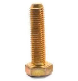 5/8-11 x 2 1/4 Grade 5 Hex Cap Screw Medium Carbon Steel Yellow Cadmium Plated Pk 150 Z961970