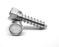 1 1/4 Sheet Metal Screw Indented Hex Head Zinc Plated S55178