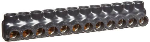 Black Insulated Multi Cable Connector Dual Entry 12 Ports C343