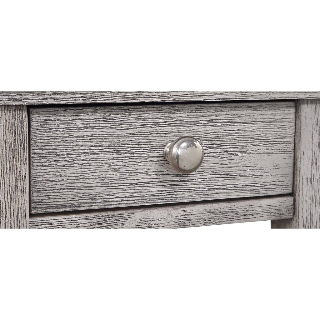 3 Tier End Table with Drawer Light Gray L304