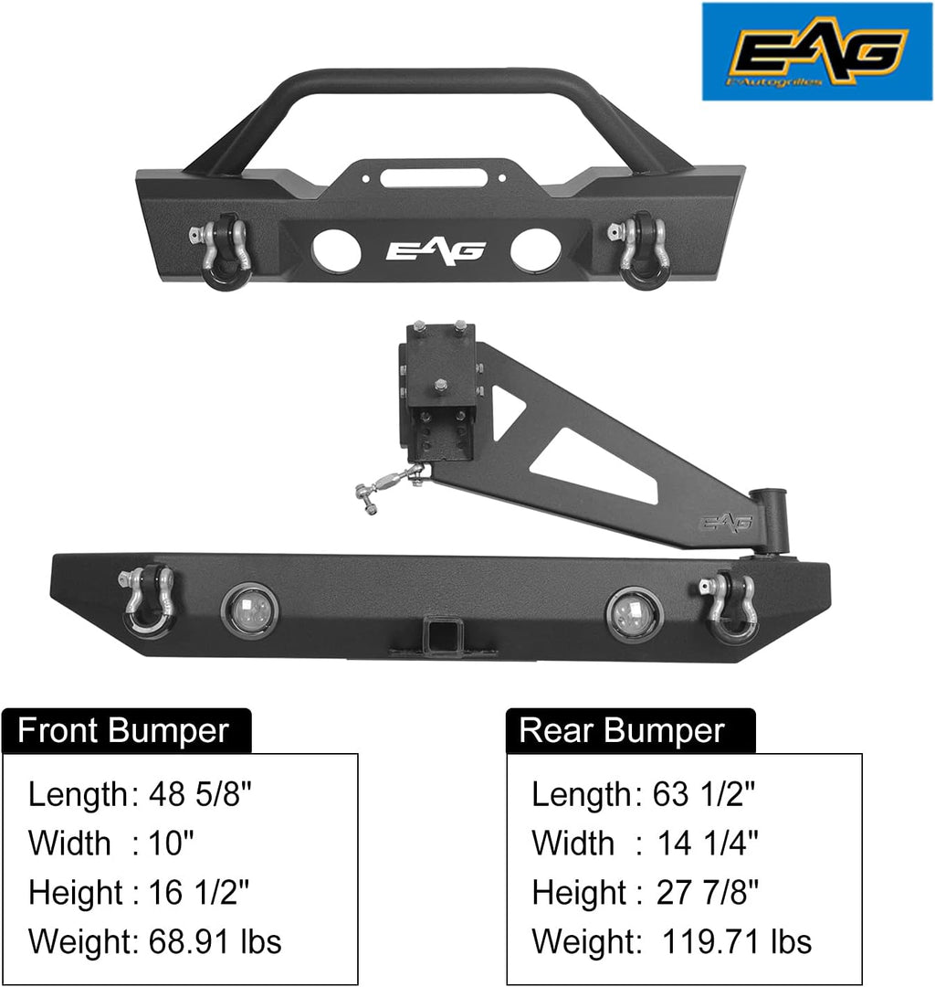 Front and Rear Bumper with Tire Carrier Combo L6365