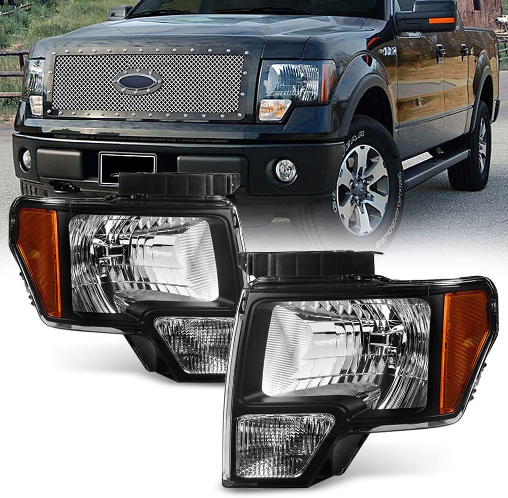 Black Replacement Headlights Driver + Passenger Side E2158