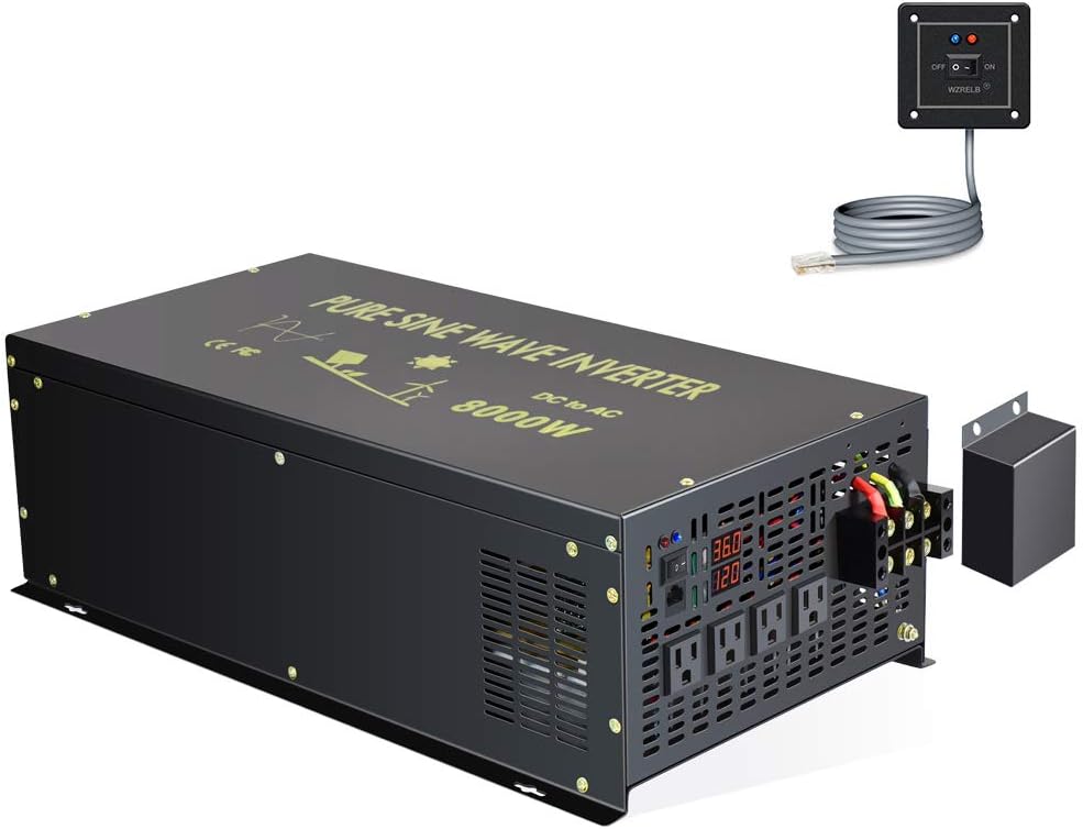 8000W Pure Sine Wave Power Inverter DC 36V to AC 120V X3647
