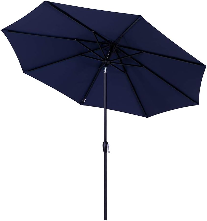 10' Outdoor Patio Table Umbrella with Auto Tilt and Crank D881