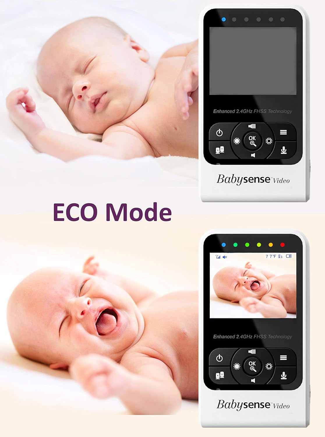 Video Baby Monitor with Camera and Audio, Two Cameras, Night Vision, Two Way Talk K46207