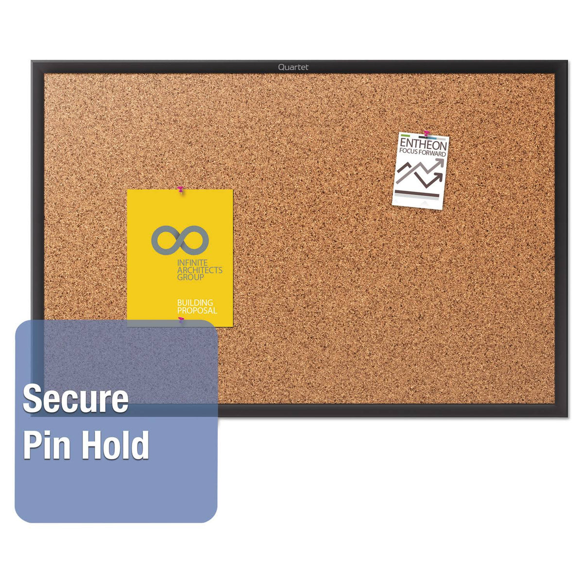 Cork Bulletin Board 72x48 Aluminum Frame D749