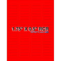 Fluorescent Red Paper Labels 300 Sheets N5215