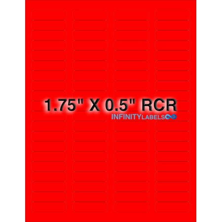 Fluorescent Red Paper Labels 300 Sheets N5215