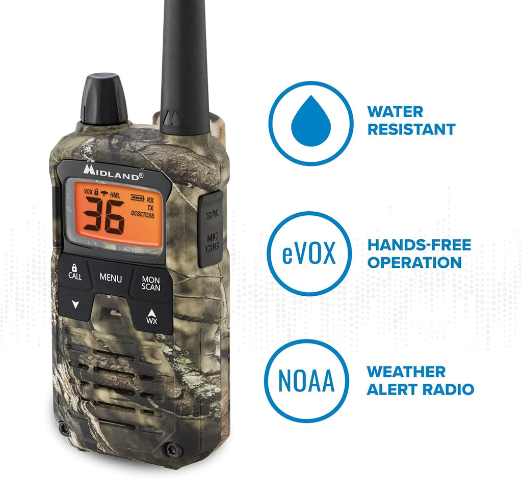 Camo Two Way Radio with NOAA Weather Scan U4673
