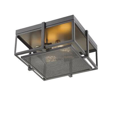 Bronze Heritage Brass Square Flush Mount T789