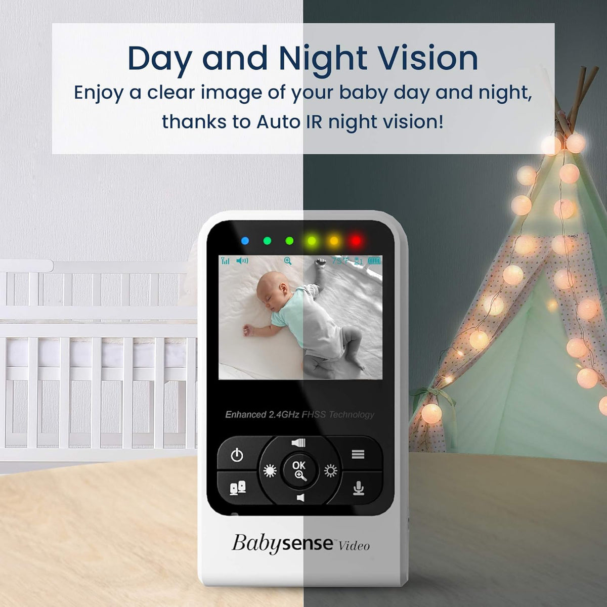 Video Baby Monitor with Camera and Audio, Two Cameras, Night Vision, Two Way Talk K46207