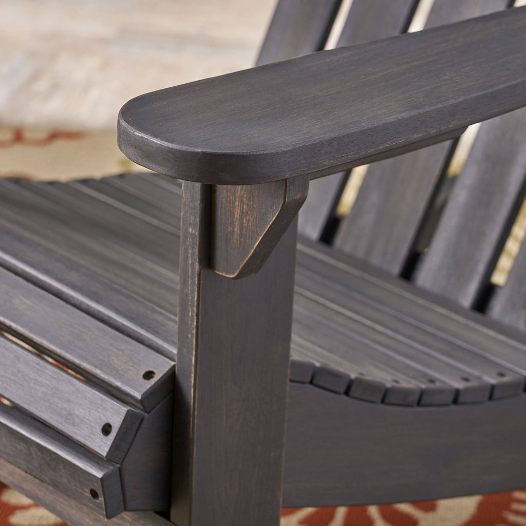 Dark Brown Acacia Wood Outdoor Rocking Chair M9017