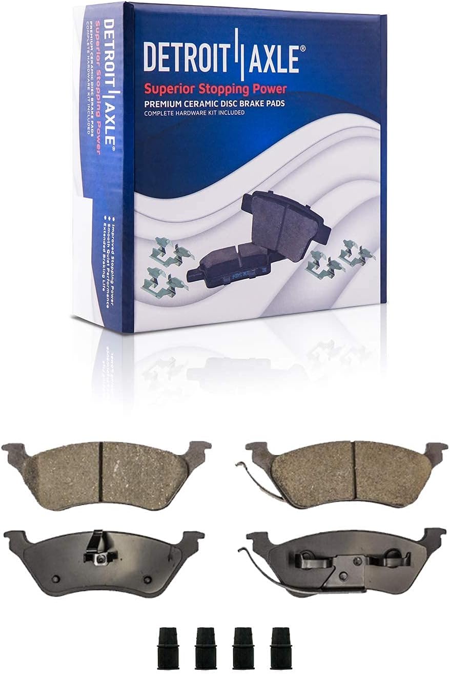 Front and Rear Disc Rotors + Ceramic Brake Pads 8pc Set H25719