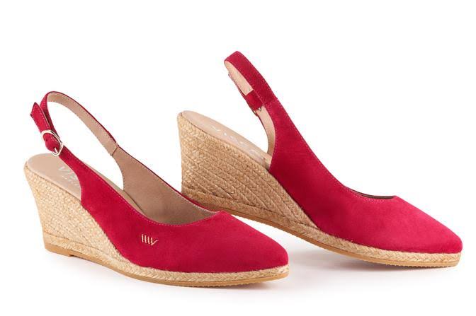 Suede Slingback Buckle Wedges H27505