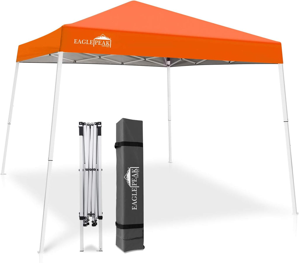 10' x 10' Slant Leg Pop-up Canopy Tent with 64 Square Feet of Shade (Blue) P3727