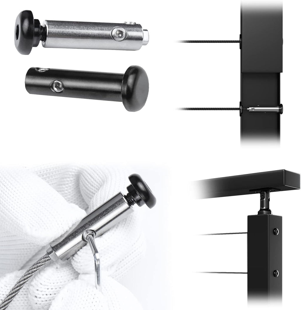 Black Cable Railing Kit 10Set 1/8 Turnbuckle Tensioner B667
