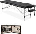 Portable 2 Section Aluminum Massage Table with Carrying Bag V368341