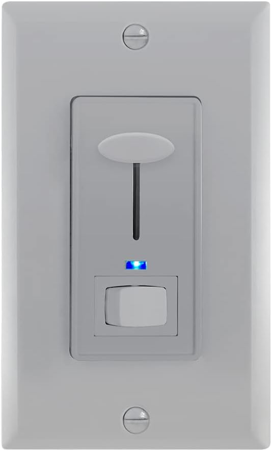 Dimmer Light Switch with Blue Indicator Light, 3-Way/Single Pole, Pack of 2 B3408